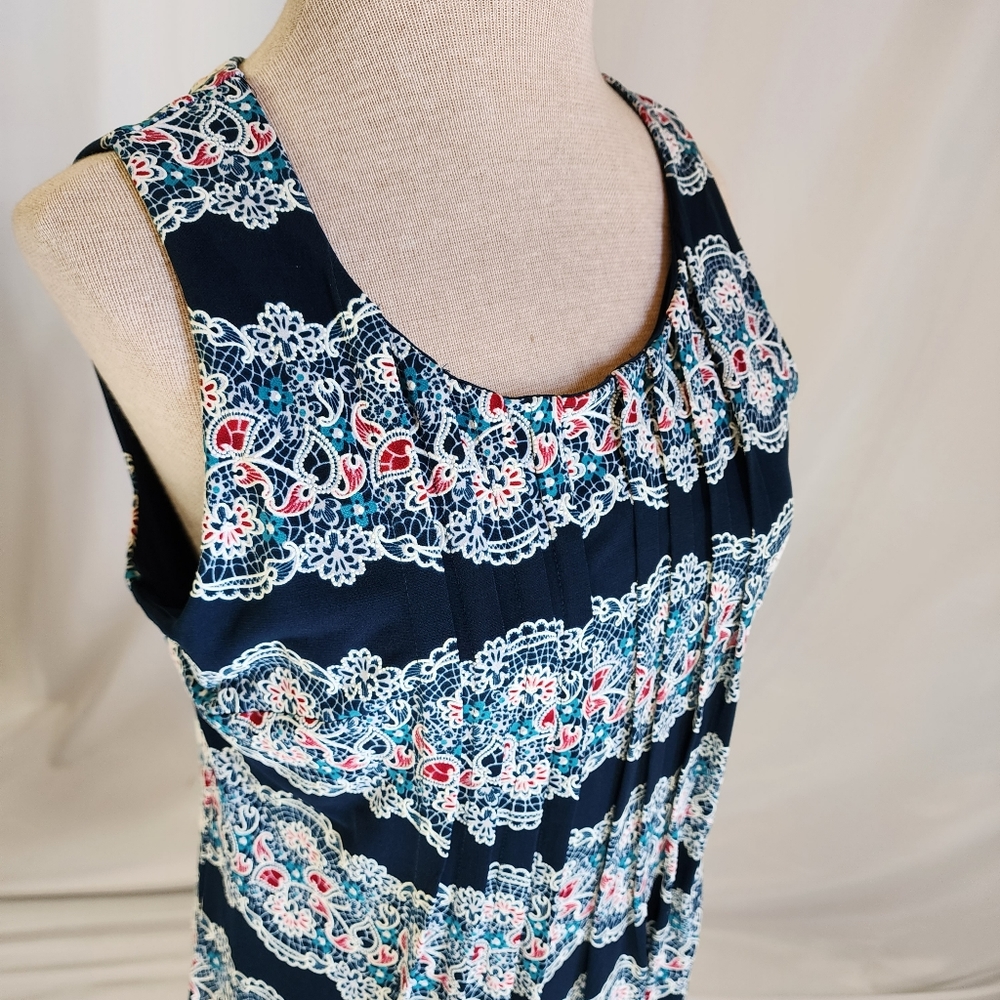 NWT Perceptions tank dress blue floral 10p sheath - Picture 13 of 14